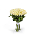 Bouquet 50 Rosas Brancas